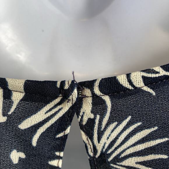 Vintage Liz Roberts 80’s Navy Floral‎ Boho Dress Est. Size M Retro Coastal - Picture 9 of 10